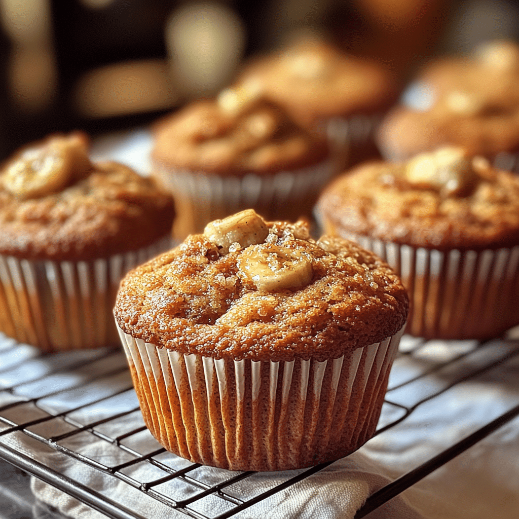 The Best Cottage Cheese Banana Bread Recipe (Gluten-Free + Moist & Easy) 8 Banana muffins with cottage cheese cooling on rack