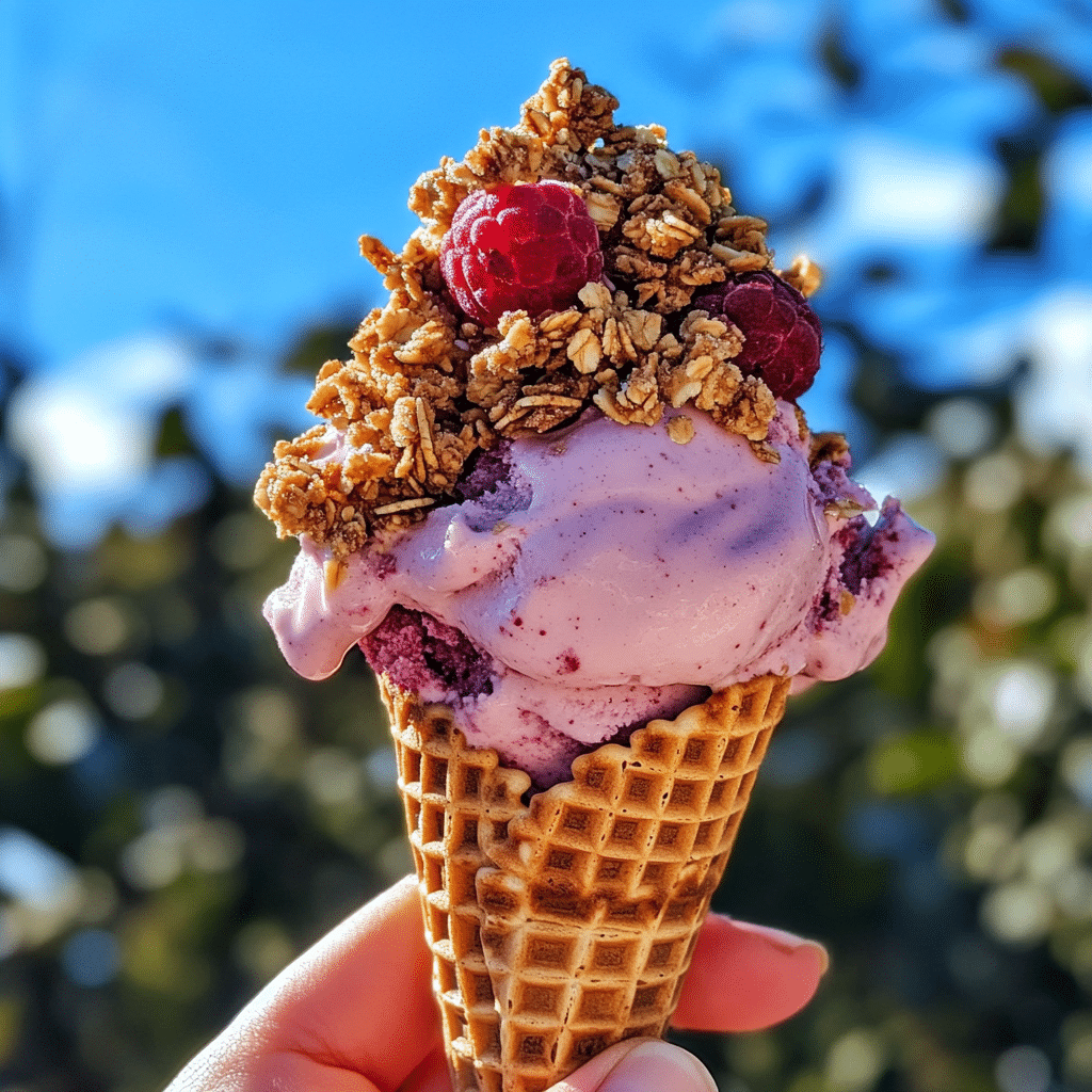 Cottage Cheese Berry Ice Cream: The Best High-Protein Summer Treat 8 Cottage cheese berry ice cream cone