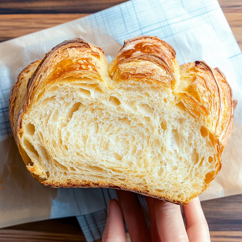 Croissant sourdough bread – buttery artisan loaf with sourdough layers