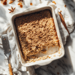 Coffee Cake Baked Oatmeal Recipe: Cozy, Easy & Delicious 6 baked coffee cake oatmeal in dish with slice removed