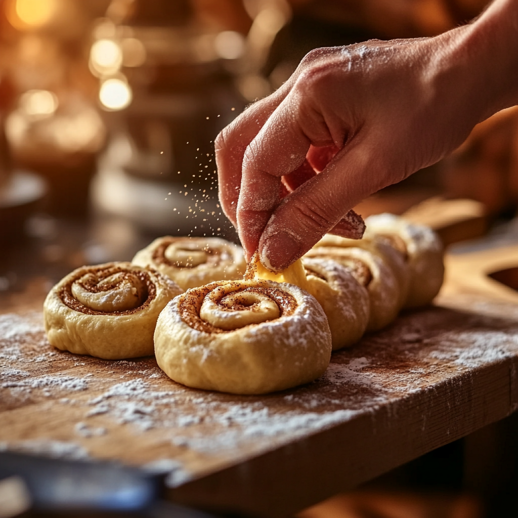 Gingerbread Spice Cinnamon Rolls with Maple Frosting: The Coziest Holiday Treat! 7 Rolling gingerbread dough and spreading cinnamon filling