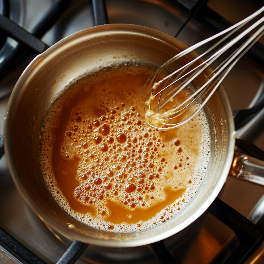 Brown Butter Brownies Elevate Your Dessert! 6 Browning butter in a saucepan for brownies