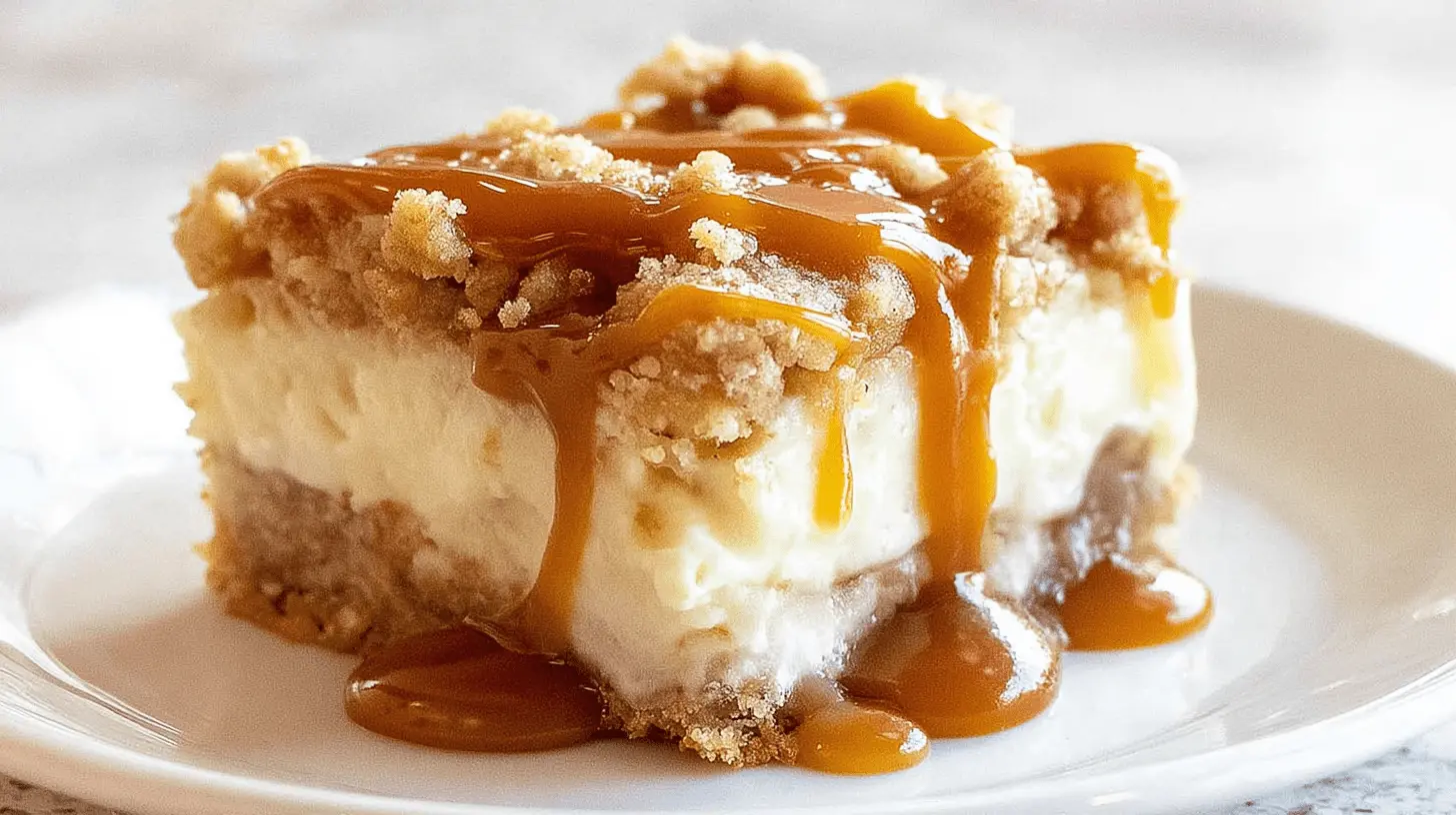 Delicious Caramel Apple Cheesecake Bars