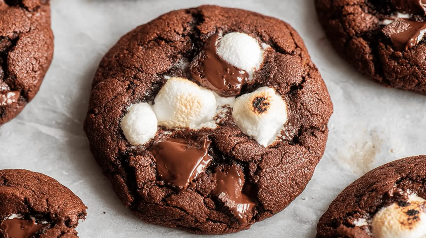 Gooey Chocolate Marshmallow Cookies Recipe